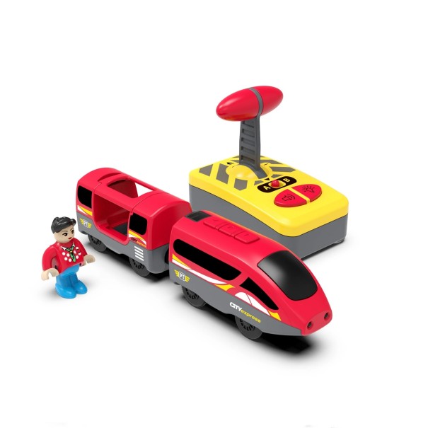 Treinset Plastic Speelgoed met Afstandsbediening Leuk Spel voor Kinderen rood