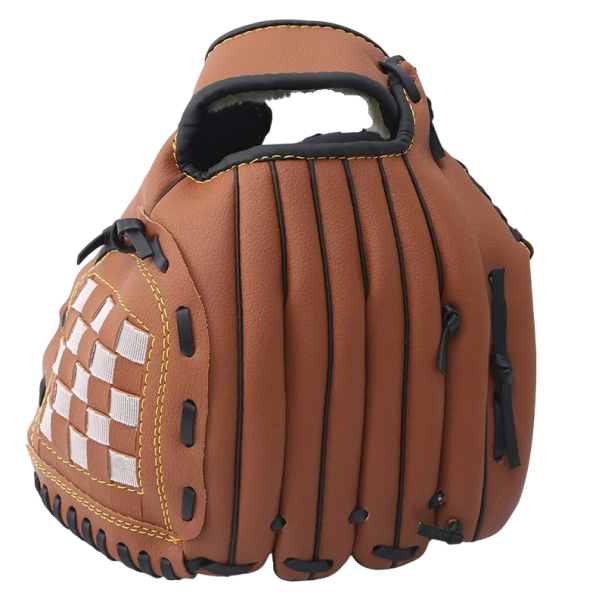 Tréninková baseballová rukavice na softball pro levou ruku velikost 26 x 18 cm venkovní cvičební vybavení pro chytání a házení hnědá