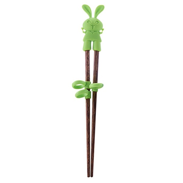 Tréninkové hůlky pro děti zajíček zelená