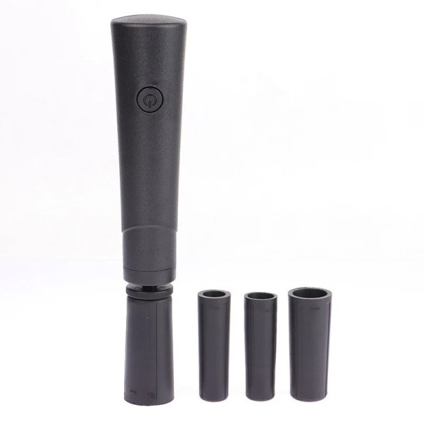 Trepător electric pentru lipici pentru gene 15 x 3,7 cm Amestecător pentru pigmenți, cerneală și lacuri Instrument din plastic și metal pentru machiaj și tatuaje negru