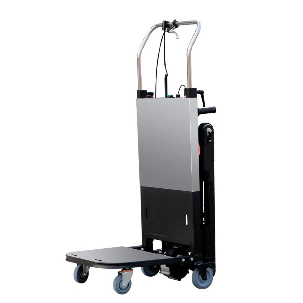 Treppenhandwagen für schwere Lasten mit Bandsystem Tragfähigkeit 270–400 kg schwarz-grau für den Transport von Lasten über Treppen