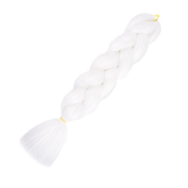 Tresses Kanekalon unies 60 cm blanc