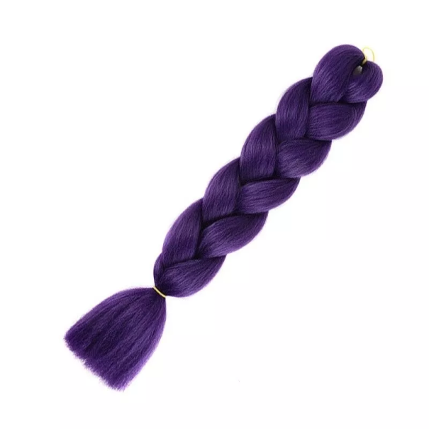 Tresses Kanekalon unies 60 cm violet foncé