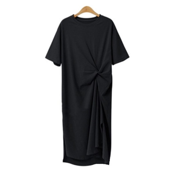 Tričkové midi šaty Tatyana čierna XL