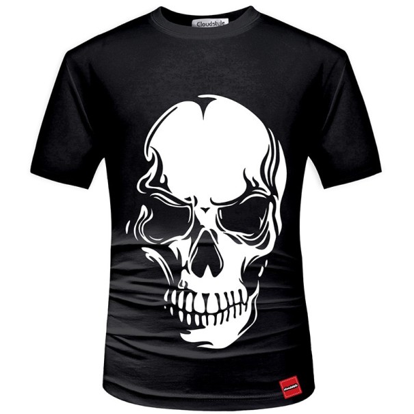 Tricou 3D pentru bărbați - White Skull L