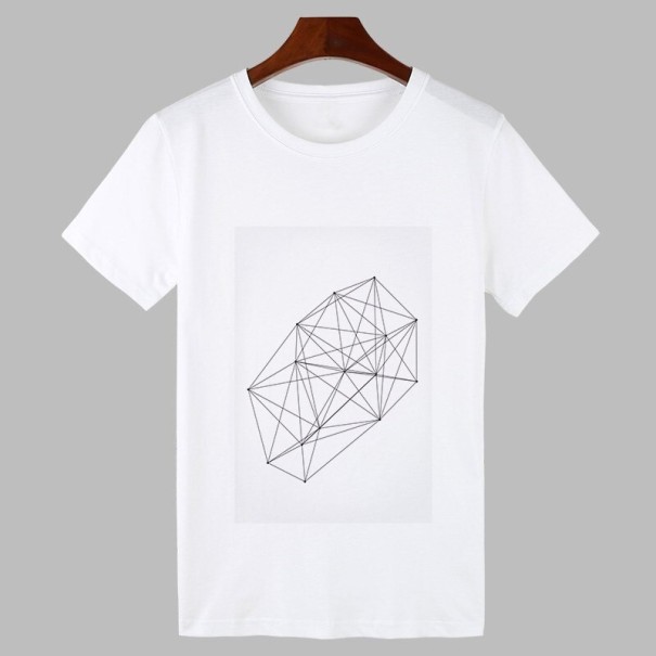 Tricou alb de dama cu imprimeu B193 XS 4