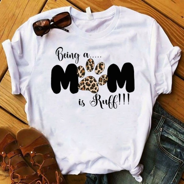 Tricou alb de femei cu labe L 3