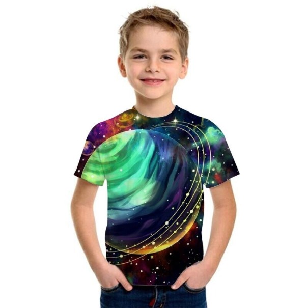 Tricou băiat cu o galaxie 14 F