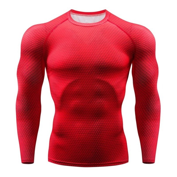 Tricou bărbătesc de compresie F1796 roșu M 1