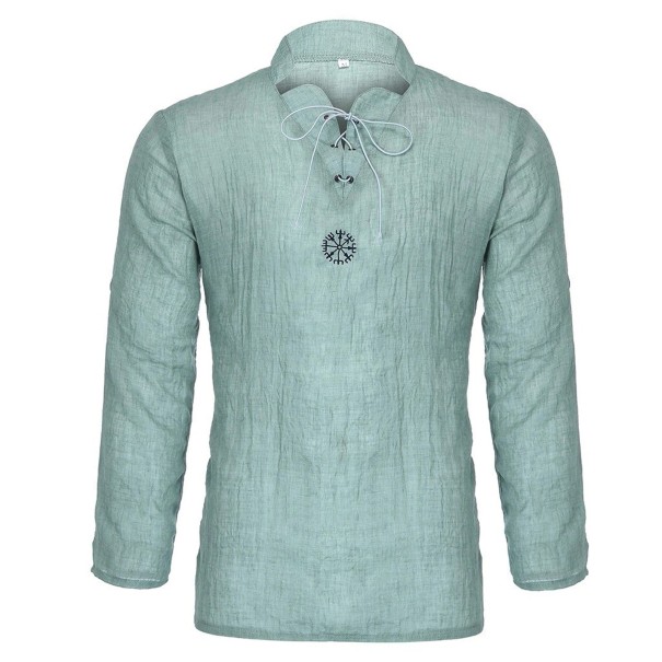 Tricou bărbați cu mâneci lungi T2243 verde deschis S