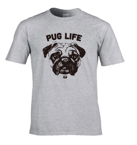 Tricou bărbați cu pug J3061 gri deschis XS