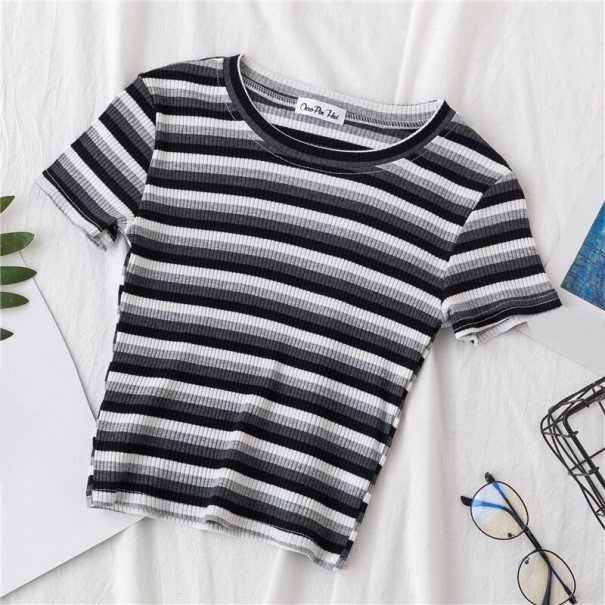 Tricou cu dungi pentru femei B394 XS 6