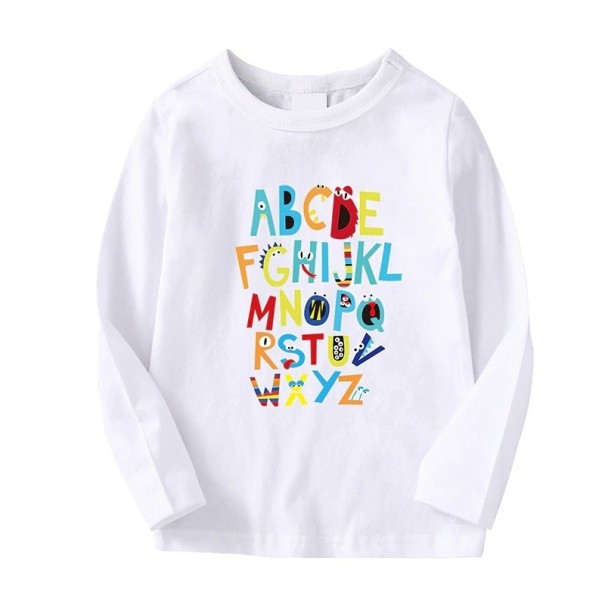 Tricou cu mânecă lungă pentru copii B1564 alb 4