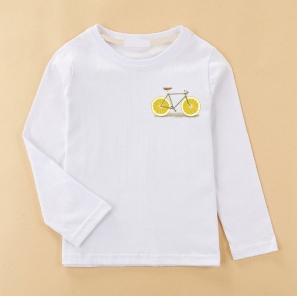 Tricou cu mâneci lungi pentru copii B1568 alb 10