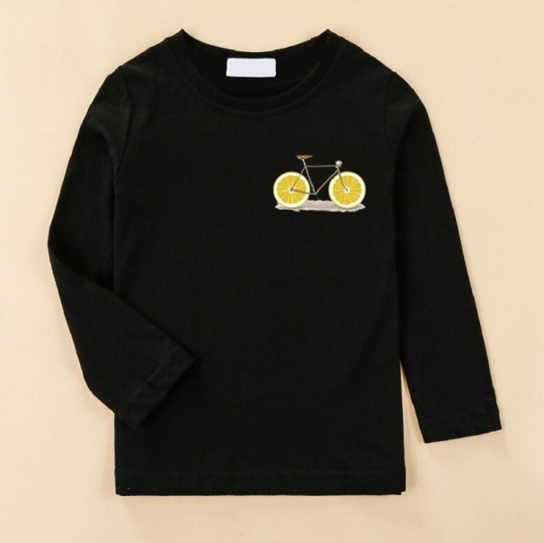 Tricou cu mâneci lungi pentru copii B1568 negru 14