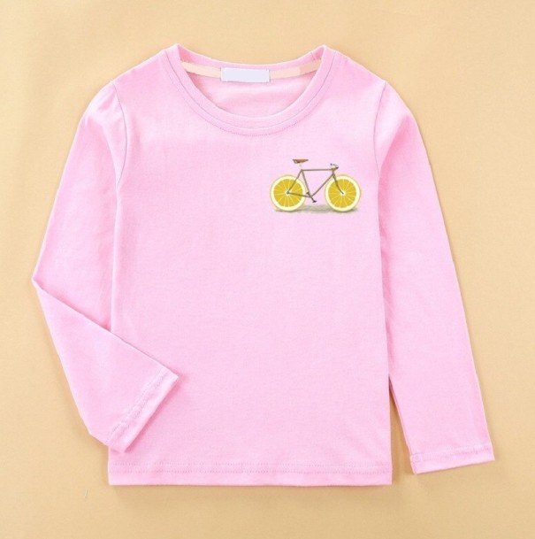 Tricou cu mâneci lungi pentru copii B1568 roz deschis 14