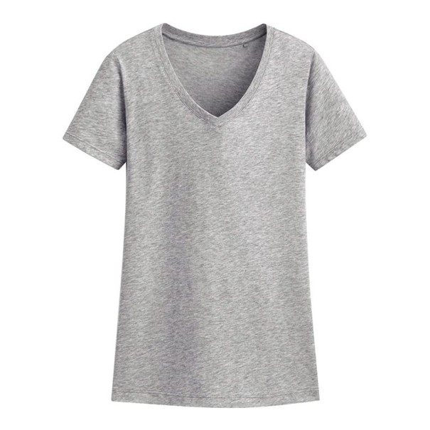 Tricou de bază pentru femei cu mâneci scurte gri L