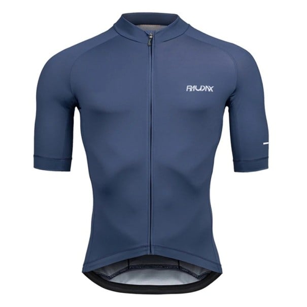Tricou de ciclism cu mânecă scurtă și fermoar pentru ciclism, sport și activități în aer liber unisex albastru XXL