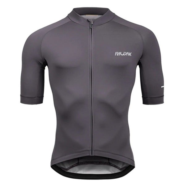 Tricou de ciclism cu mânecă scurtă și fermoar pentru ciclism, sport și activități în aer liber unisex gri inchis XXL