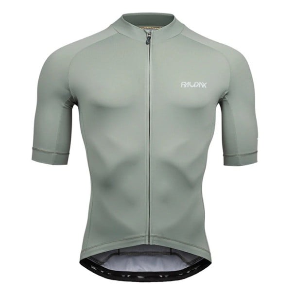Tricou de ciclism cu mânecă scurtă și fermoar pentru ciclism, sport și activități în aer liber unisex verde deschis L