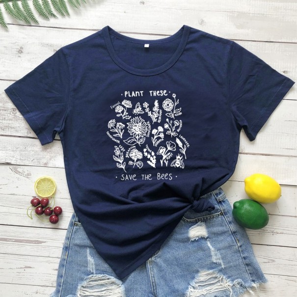Tricou de damă cu flori A221 3XL 4