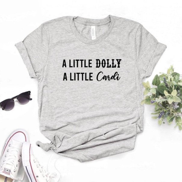 Tricou de damă cu imprimeu amuzant B156 gri L