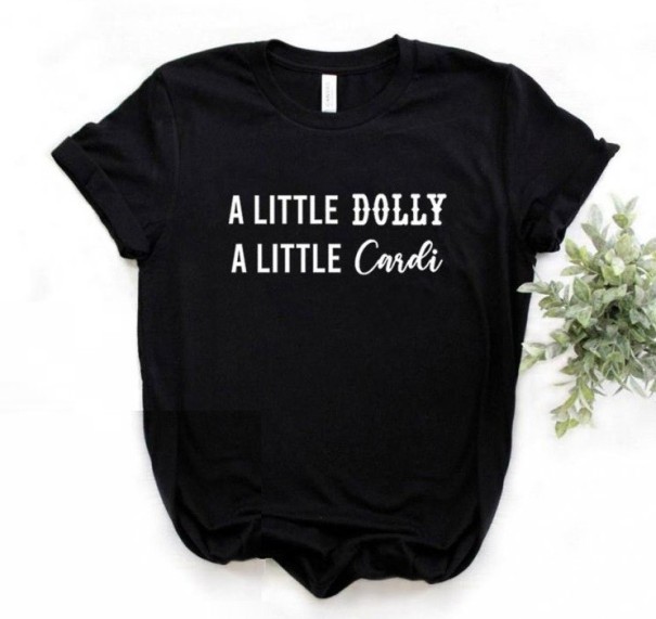 Tricou de damă cu imprimeu amuzant B156 negru S