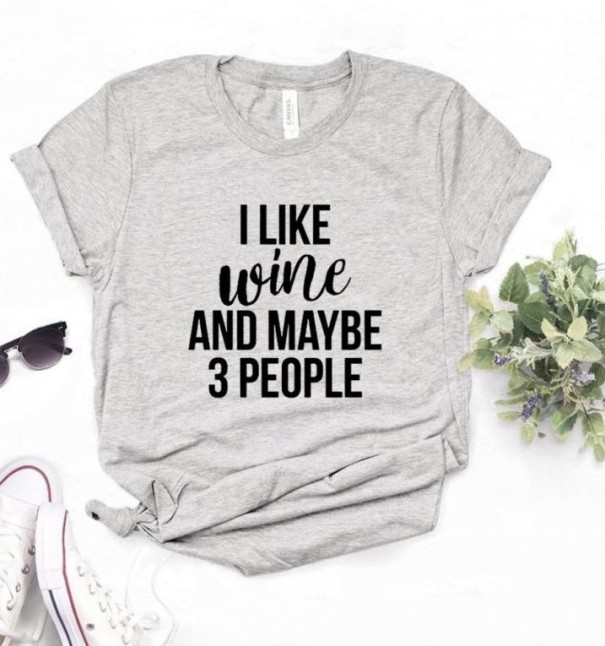 Tricou de damă cu imprimeu amuzant B314 gri XXS