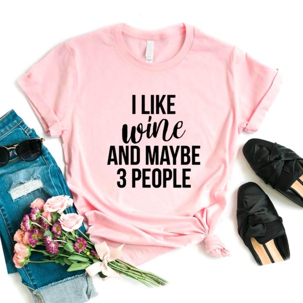 Tricou de damă cu imprimeu amuzant B314 roz S
