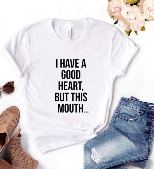 Tricou de damă cu imprimeu amuzant B324 alb L
