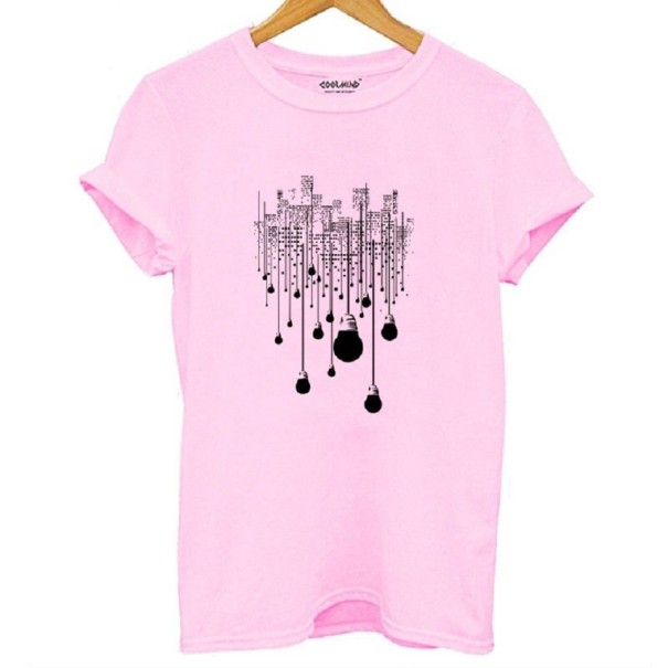 Tricou de damă cu imprimeu B171 roz L