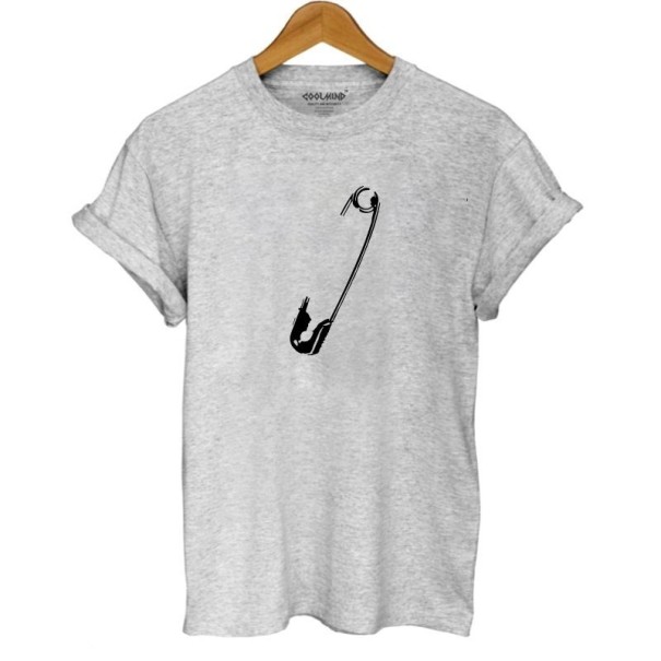 Tricou de damă cu imprimeu B191 gri M