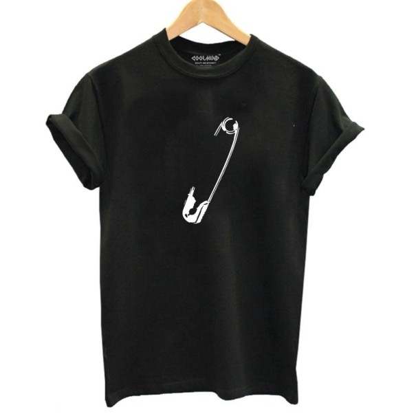 Tricou de damă cu imprimeu B191 negru S