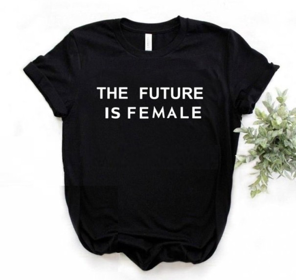 Tricou de damă cu imprimeu B238 negru XS
