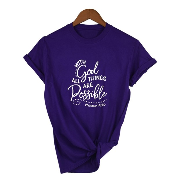 Tricou de damă cu imprimeu B298 violet L