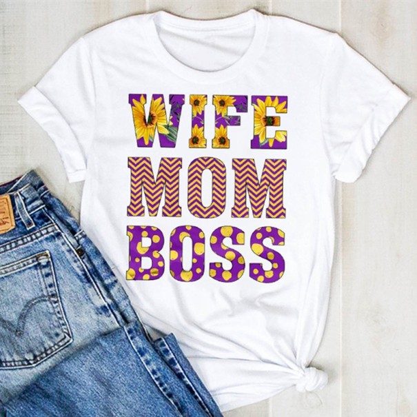 Tricou de damă cu imprimeu color B294 XS 2