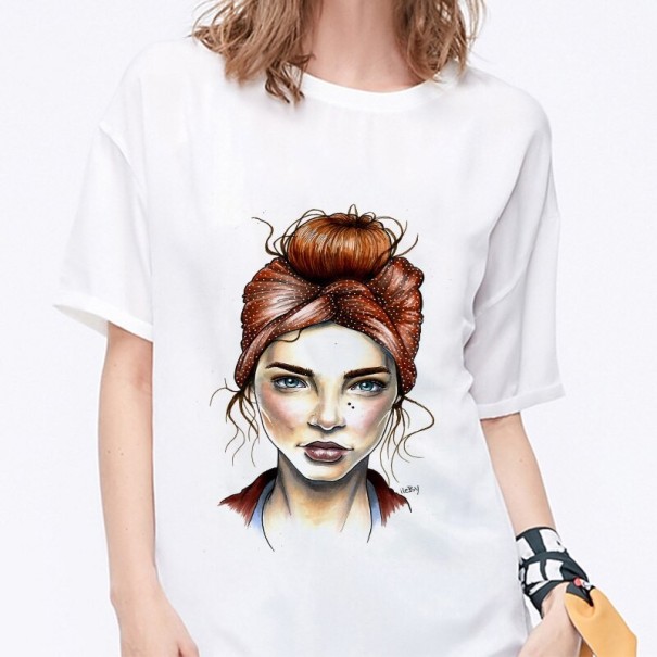 Tricou de damă cu imprimeu de față L 2