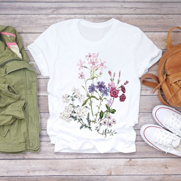 Tricou de damă cu imprimeu de flori B374 L 1