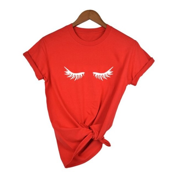 Tricou de damă cu imprimeu de gene roșu L