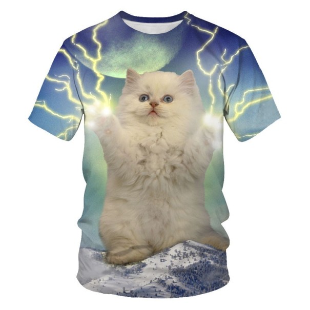 Tricou de damă cu imprimeu de pisică M 10