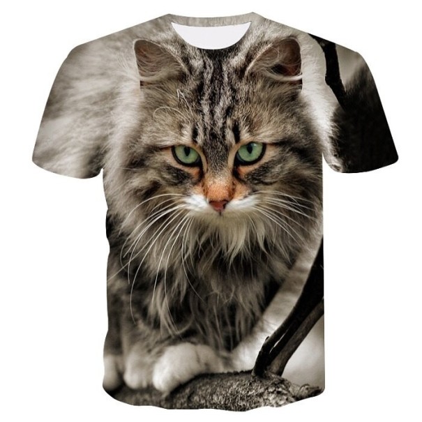 Tricou de damă cu imprimeu de pisică XXL 3