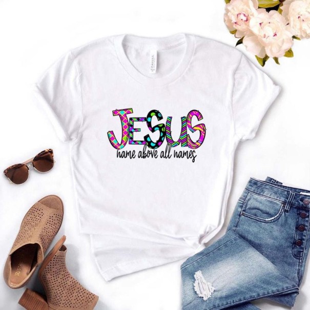 Tricou de damă cu imprimeu Jesus XXL