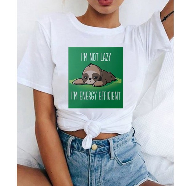 Tricou de damă cu imprimeu leneș L 2