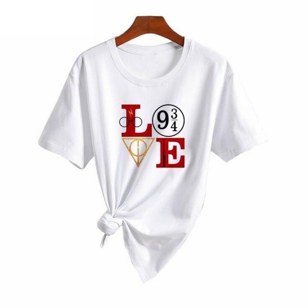Tricou de damă cu imprimeu love B237 XS