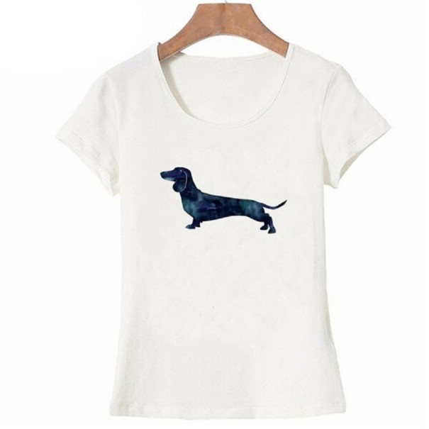 Tricou de damă cu imprimeu teckel B404 L 2