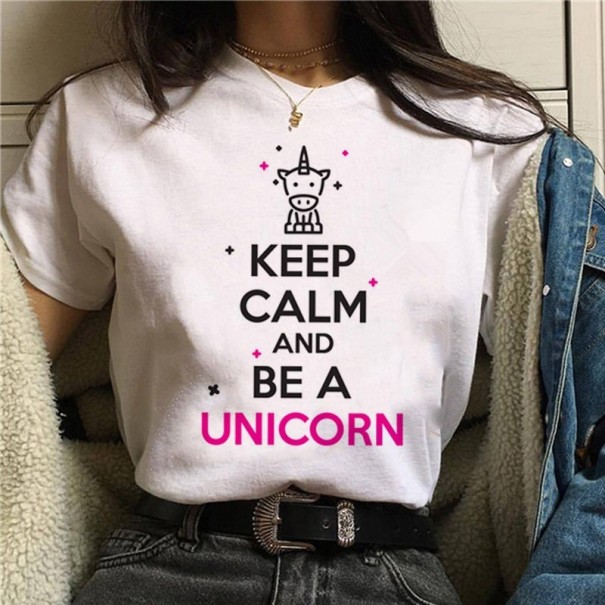 Tricou de damă cu imprimeu unicorn B305 XS 21