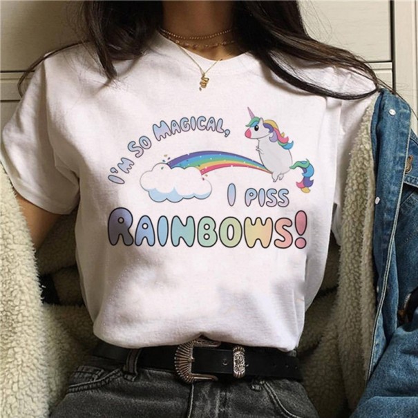 Tricou de damă cu imprimeu unicorn B305 L 2