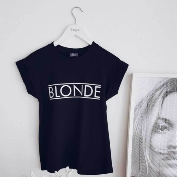 Tricou de damă cu inscripția B70 negru L 2