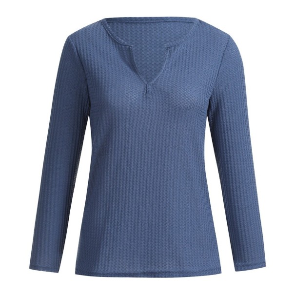 Tricou de damă cu mâneci lungi B154 albastru XL
