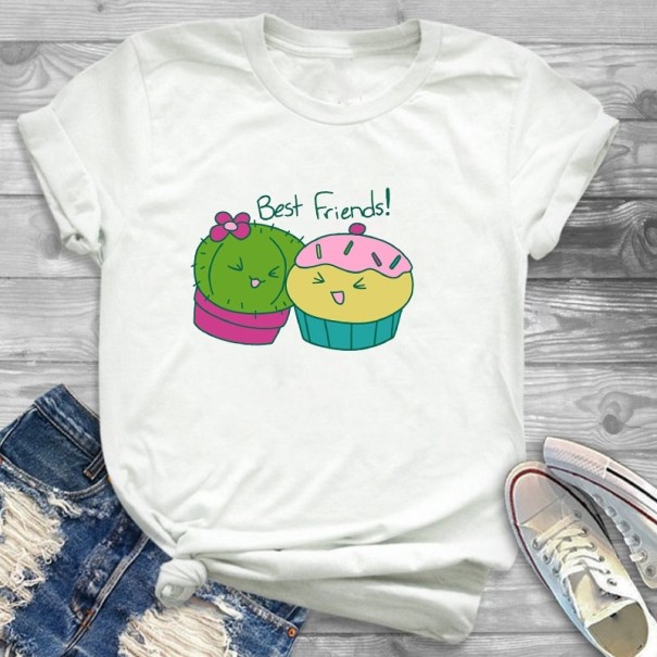 Tricou de damă cu motiv cactus M 19